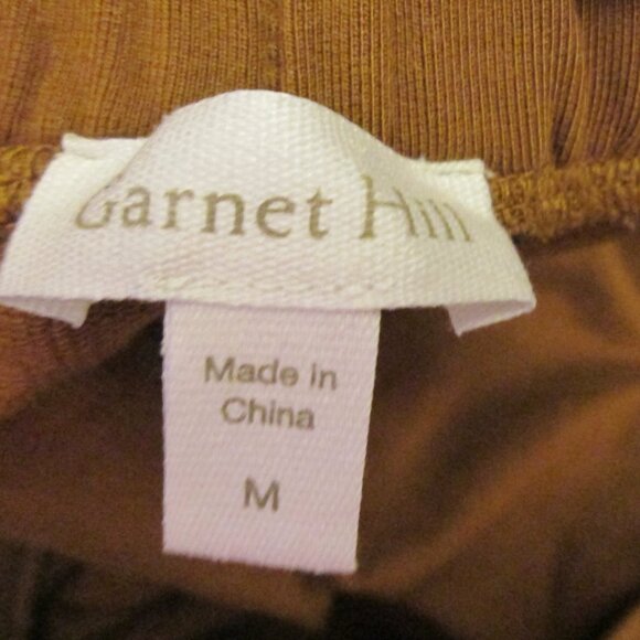 GARNET HILL WIDE LEG ELASTIC WAIST PULL ON COMFORT PANTS SIZE MEDIUM - Picture 3 of 4